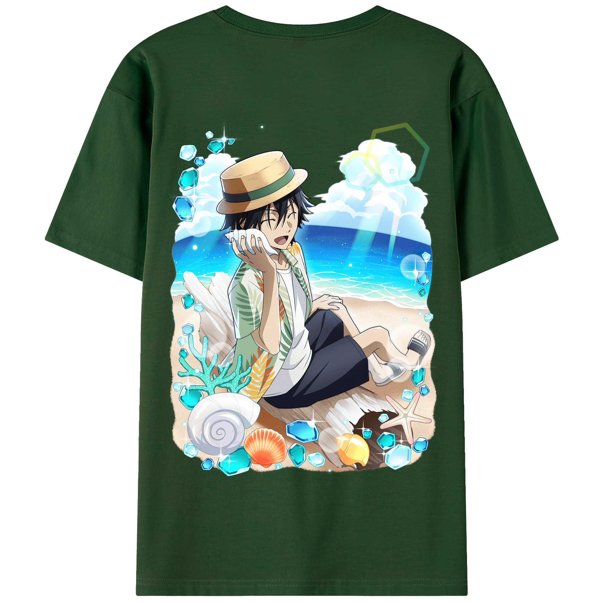 （画像用） 文豪ストレイドッグス Bungo Stray Dogs 綿100％半袖Tシャツ（背面プリント）